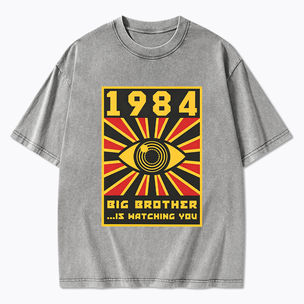 1984 Big Brother is Watching You Washed T-Shirt