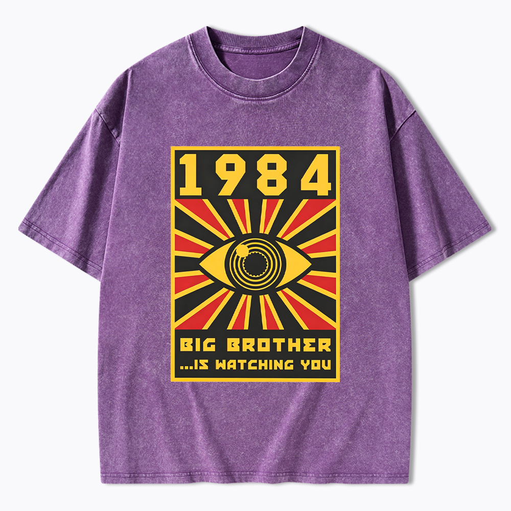 1984 Big Brother is Watching You Washed T-Shirt