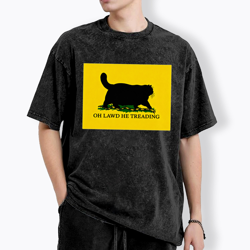Oh Lawd He Treading Washed T-Shirt