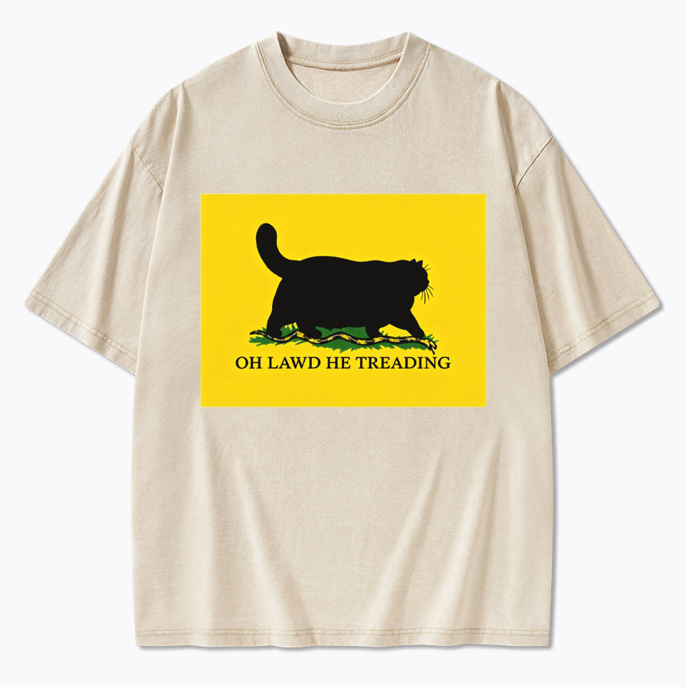 Oh Lawd He Treading Washed T-Shirt