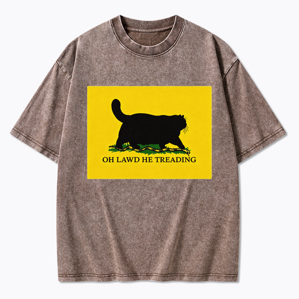 Oh Lawd He Treading Washed T-Shirt