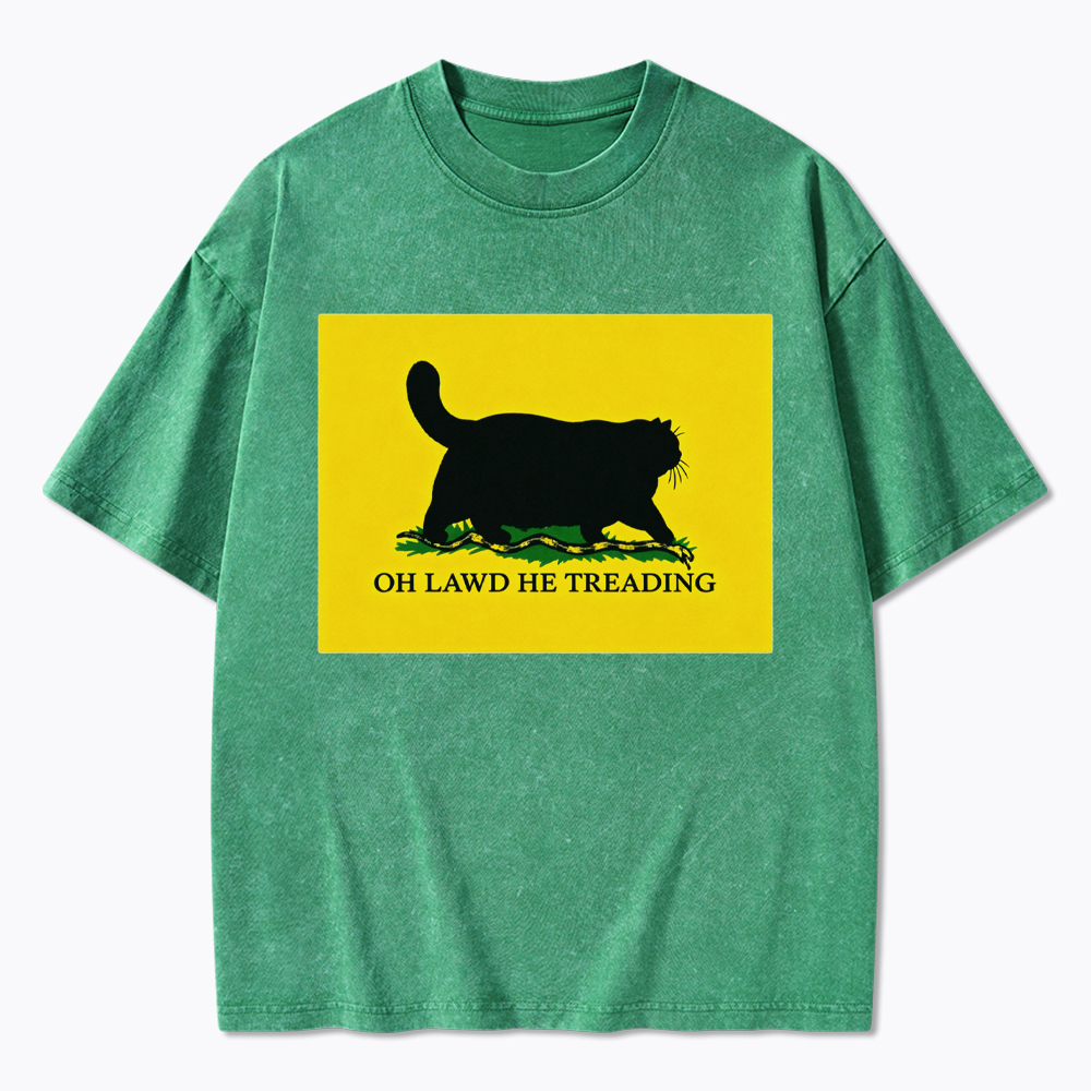 Oh Lawd He Treading Washed T-Shirt