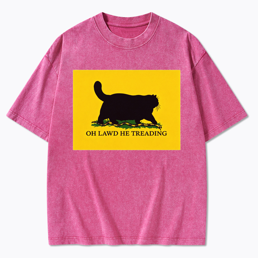 Oh Lawd He Treading Washed T-Shirt