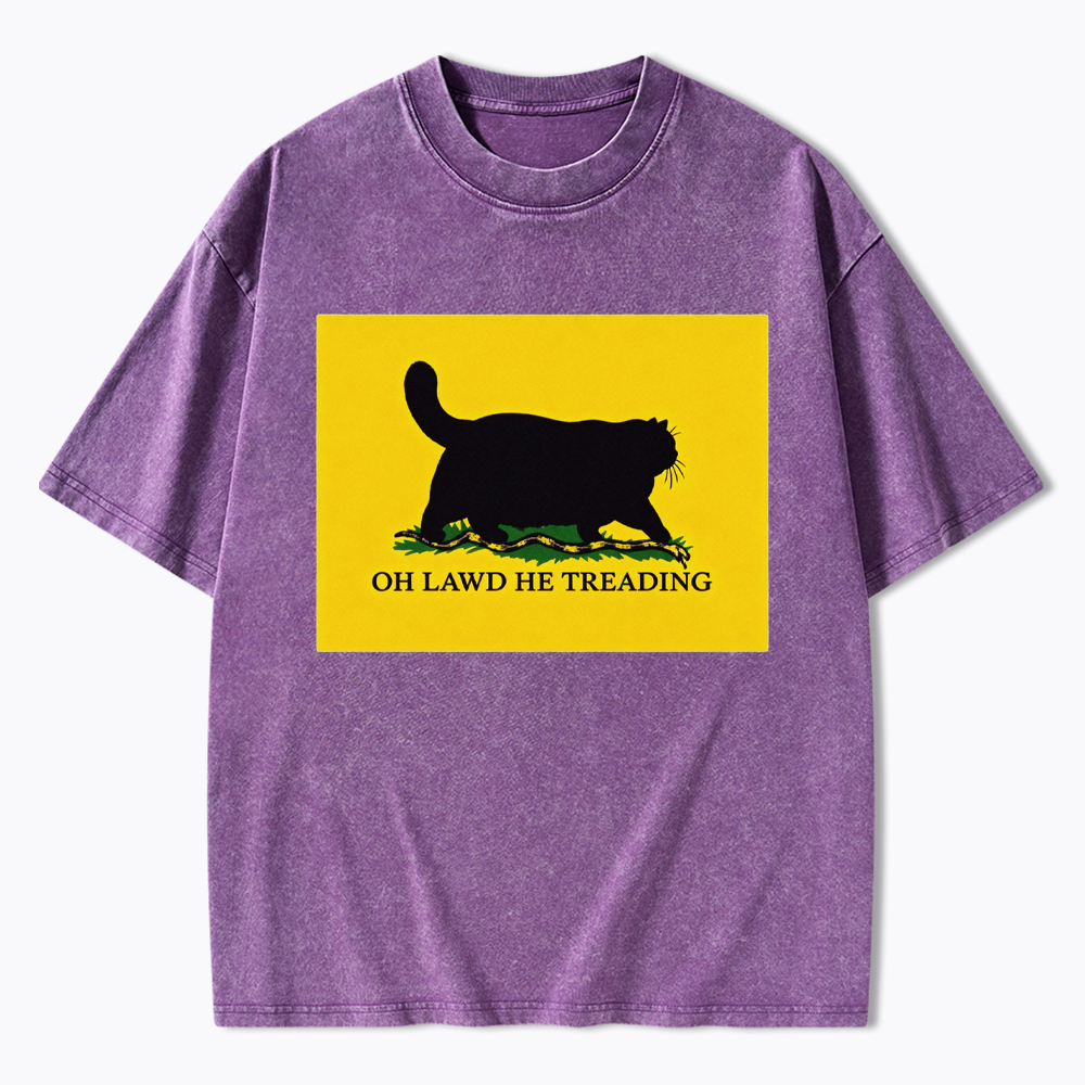 Oh Lawd He Treading Washed T-Shirt