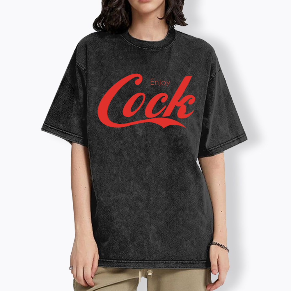 Enjoy Cock Gay Washed T-Shirt