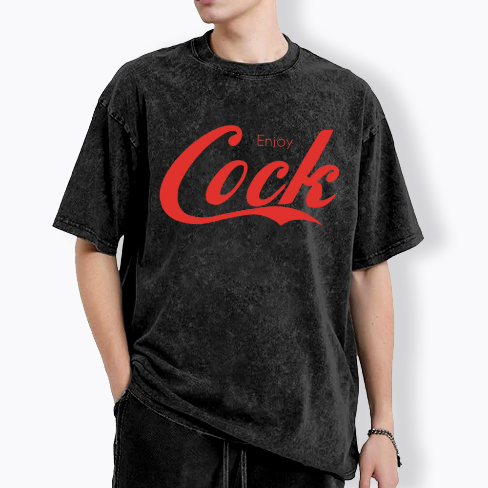 Enjoy Cock Gay Washed T-Shirt