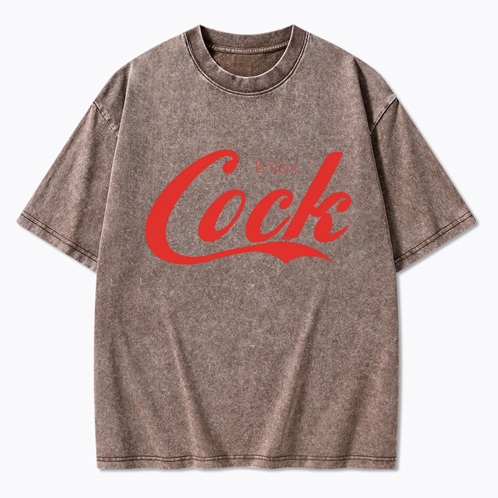 Enjoy Cock Gay Washed T-Shirt