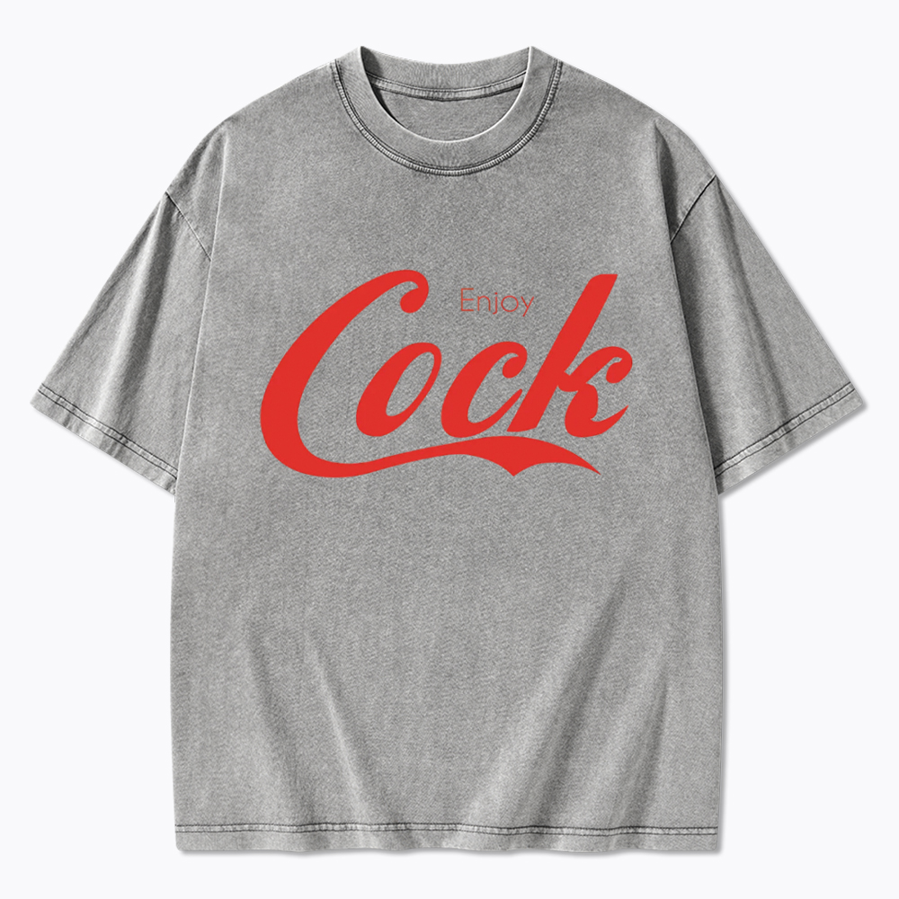 Enjoy Cock Gay Washed T-Shirt