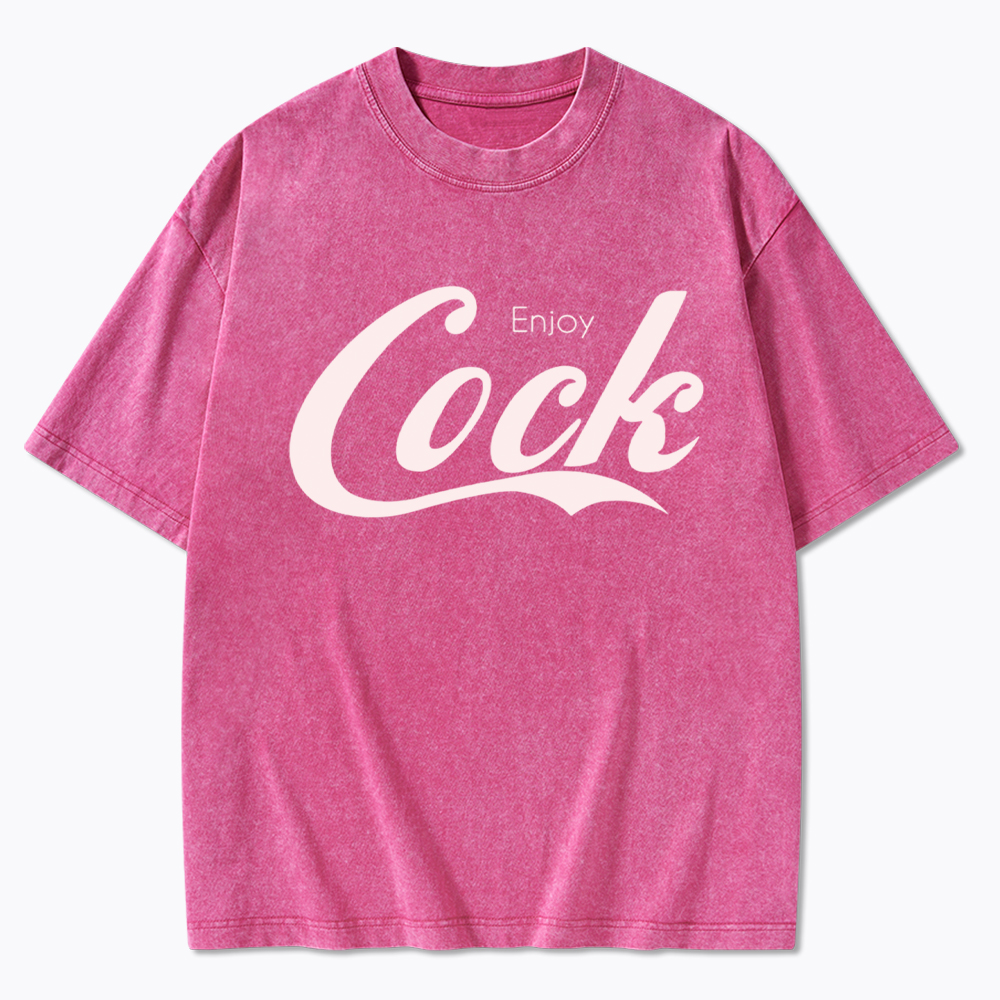 Enjoy Cock Gay Washed T-Shirt