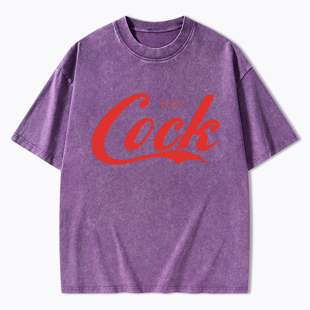 Enjoy Cock Gay Washed T-Shirt