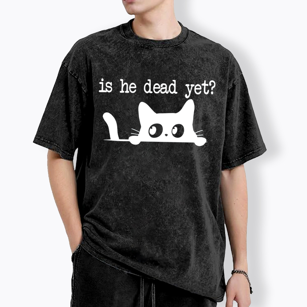 Is He Dead Yet Washed T-Shirt