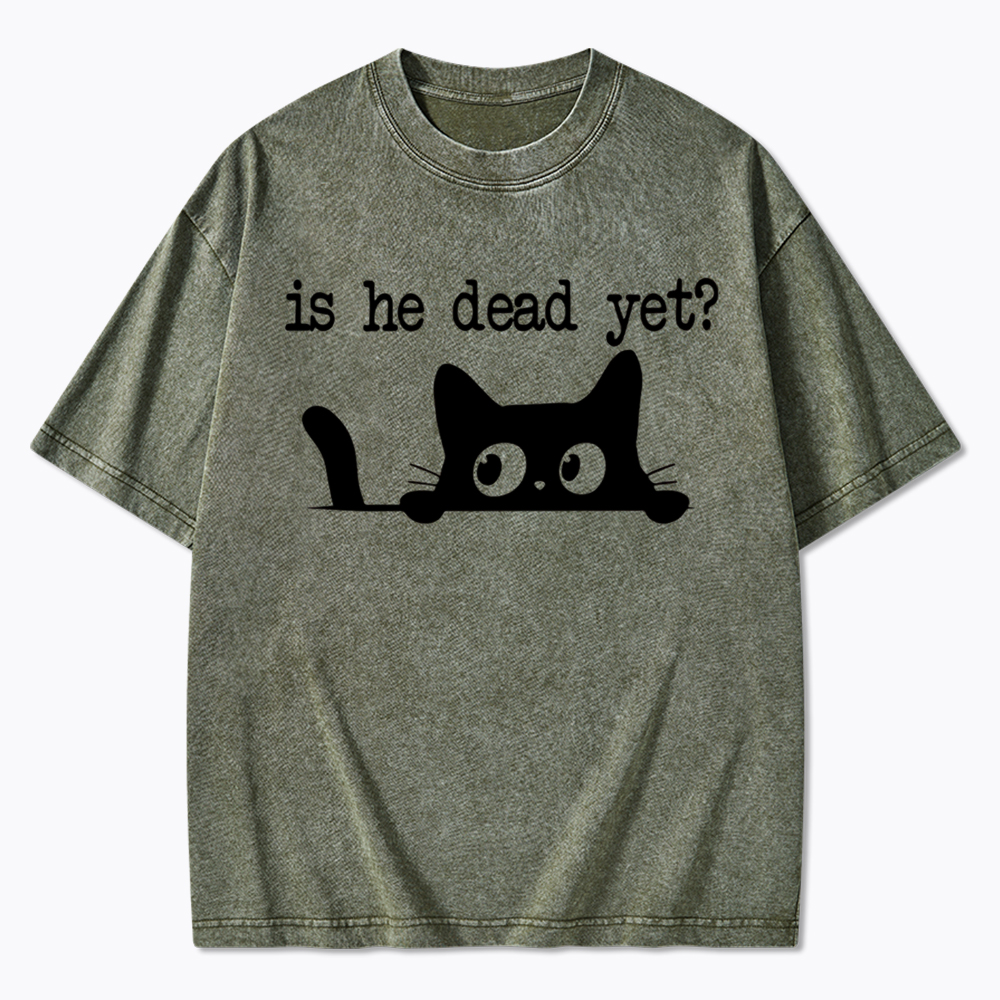 Is He Dead Yet Washed T-Shirt