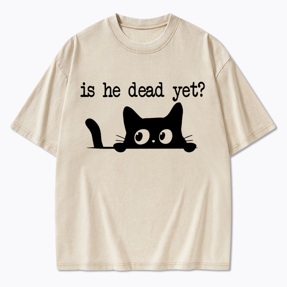 Is He Dead Yet Washed T-Shirt
