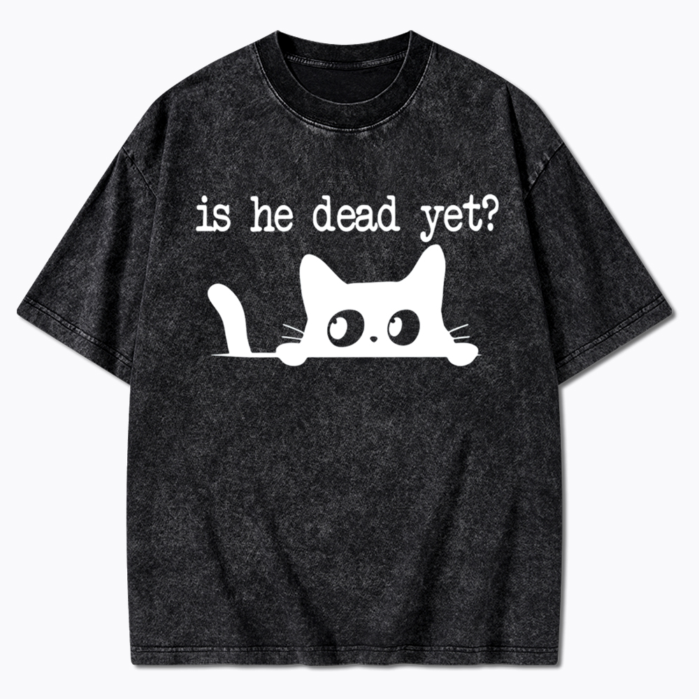 Is He Dead Yet Washed T-Shirt