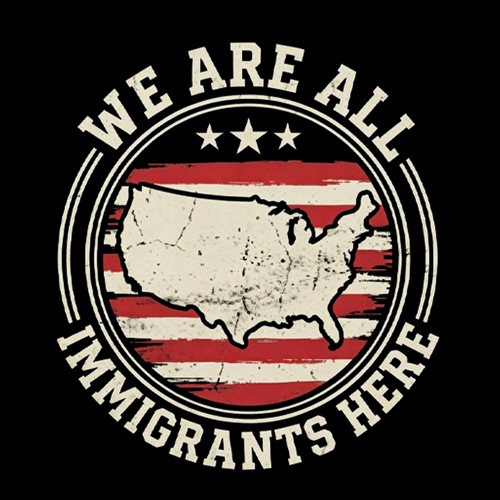 We Are All Immigrants Here Washed T-Shirt