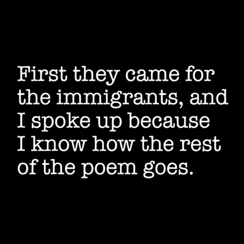 They Came For The Immigrants And I Spoke Up Protest Washed T-Shirt