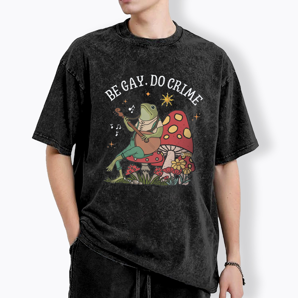 Be Gay Do Crime Washed T-Shirt