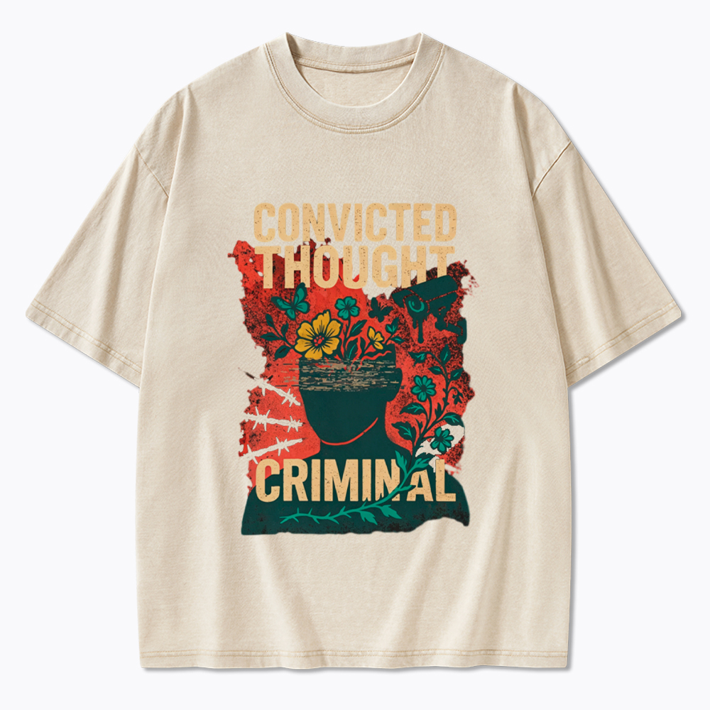 Convicted Thought Criminal Washed T-Shirt