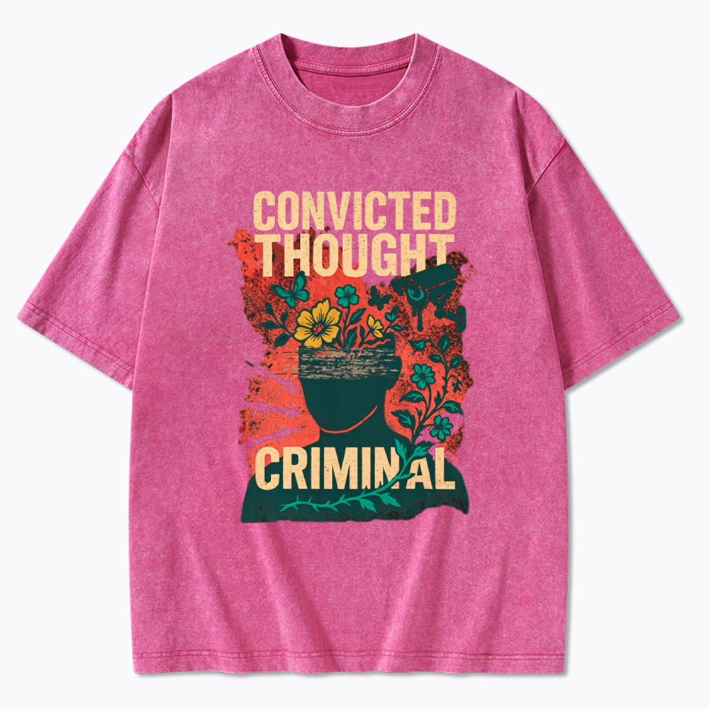 Convicted Thought Criminal Washed T-Shirt