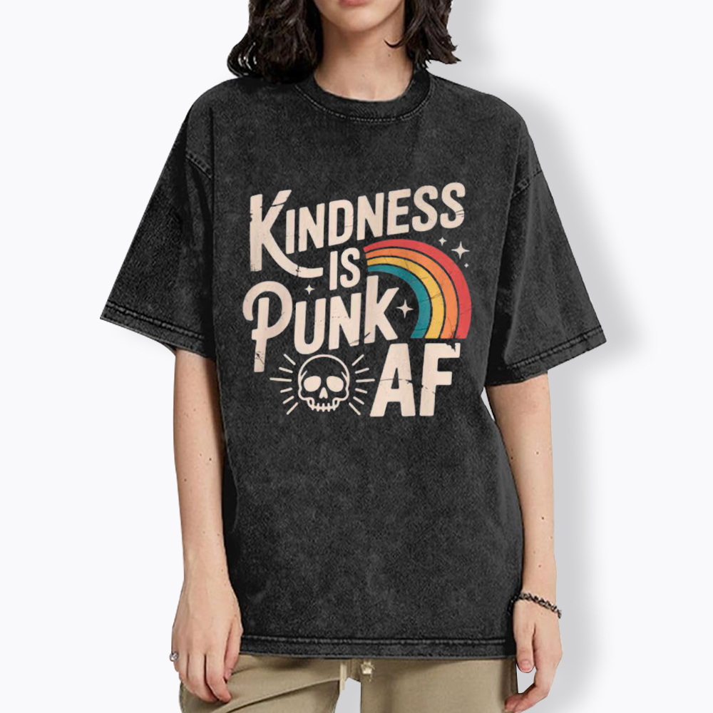 Kindness Is Punk AF Washed T-Shirt