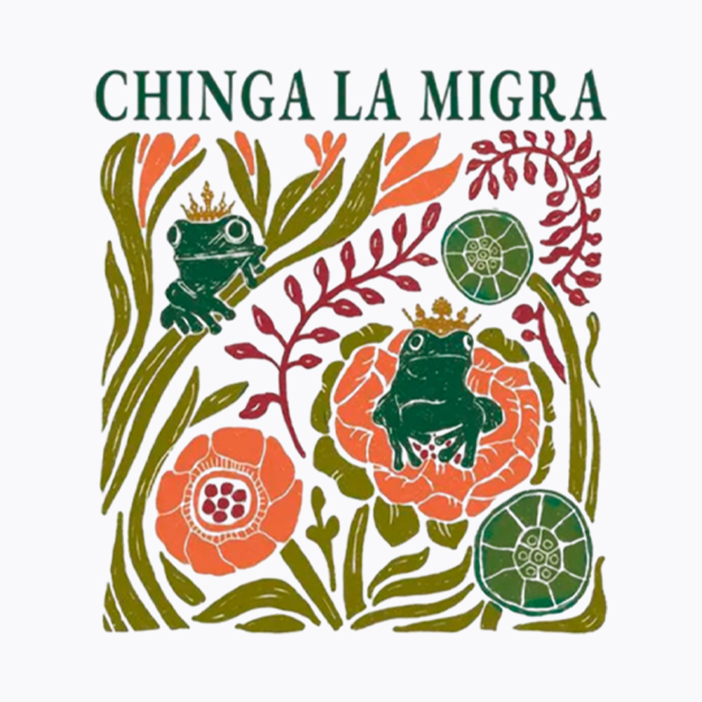 Chinga La Migra Frog Washed T-Shirt