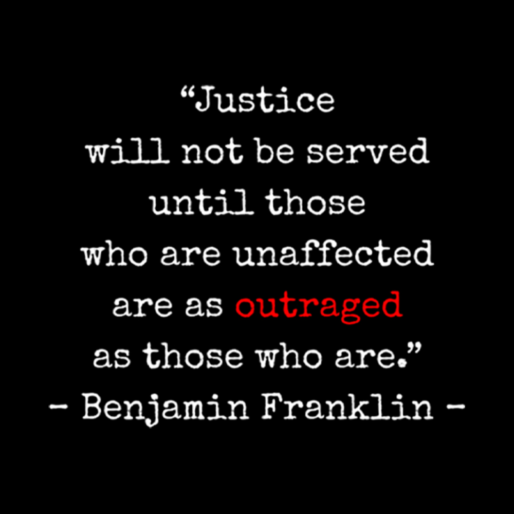 Justice For All Outrage Washed T-Shirt