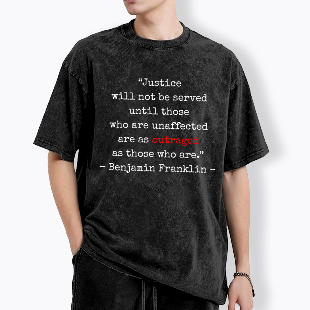 Justice For All Outrage Washed T-Shirt