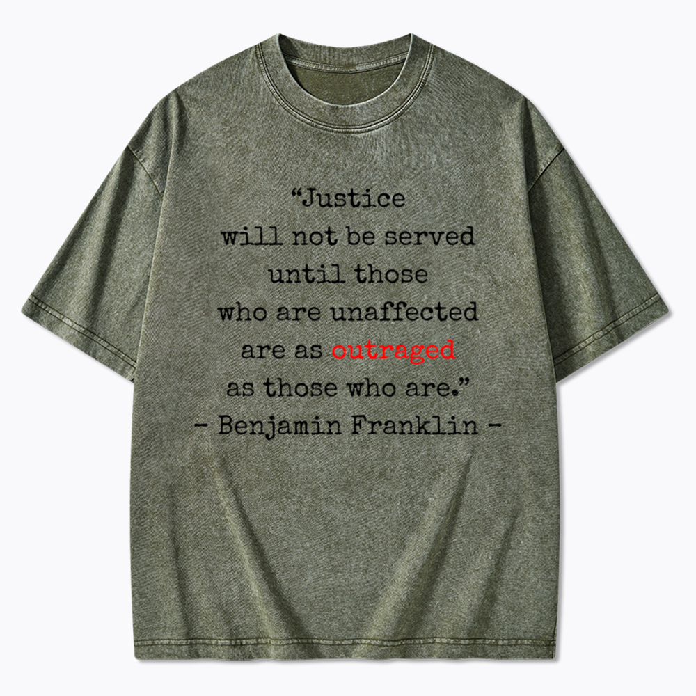 Justice For All Outrage Washed T-Shirt