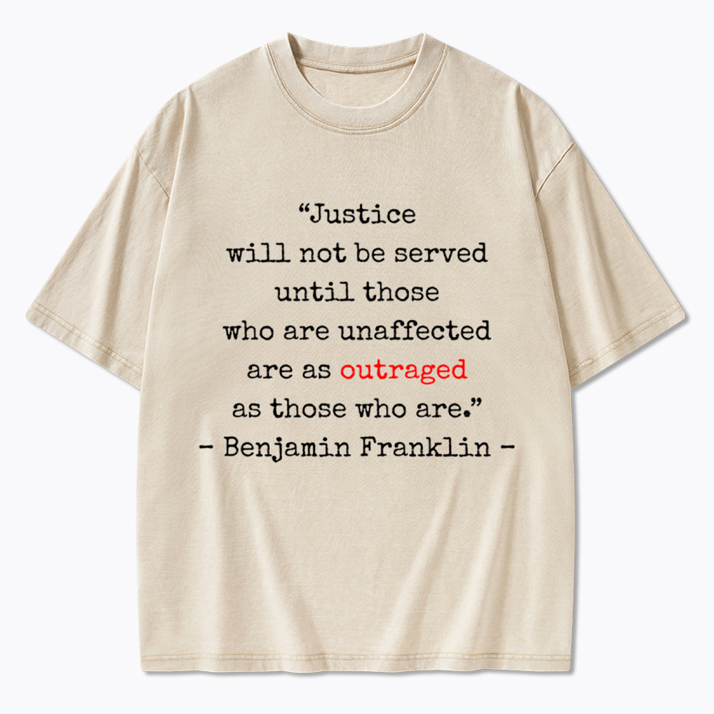 Justice For All Outrage Washed T-Shirt