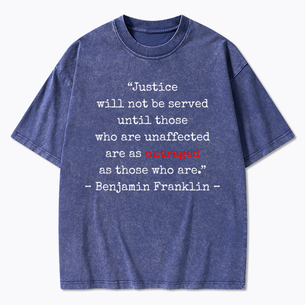Justice For All Outrage Washed T-Shirt