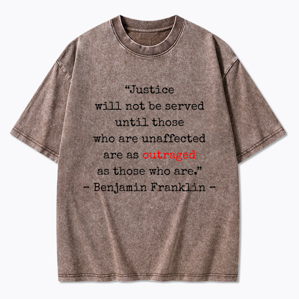 Justice For All Outrage Washed T-Shirt