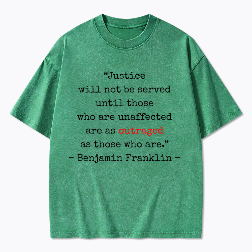 Justice For All Outrage Washed T-Shirt