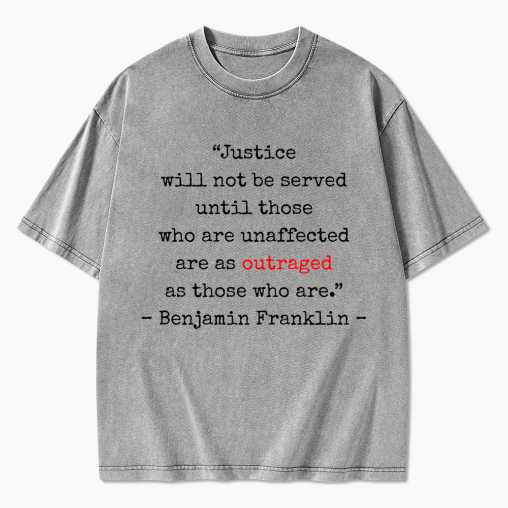 Justice For All Outrage Washed T-Shirt