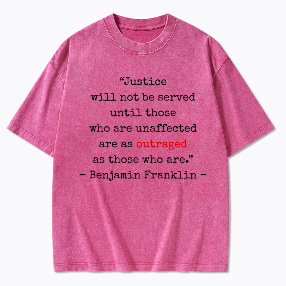 Justice For All Outrage Washed T-Shirt