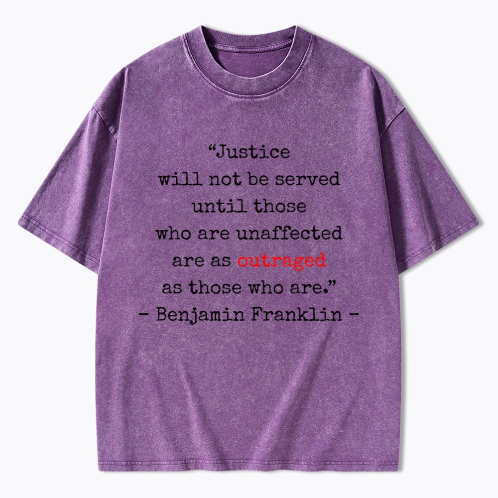 Justice For All Outrage Washed T-Shirt