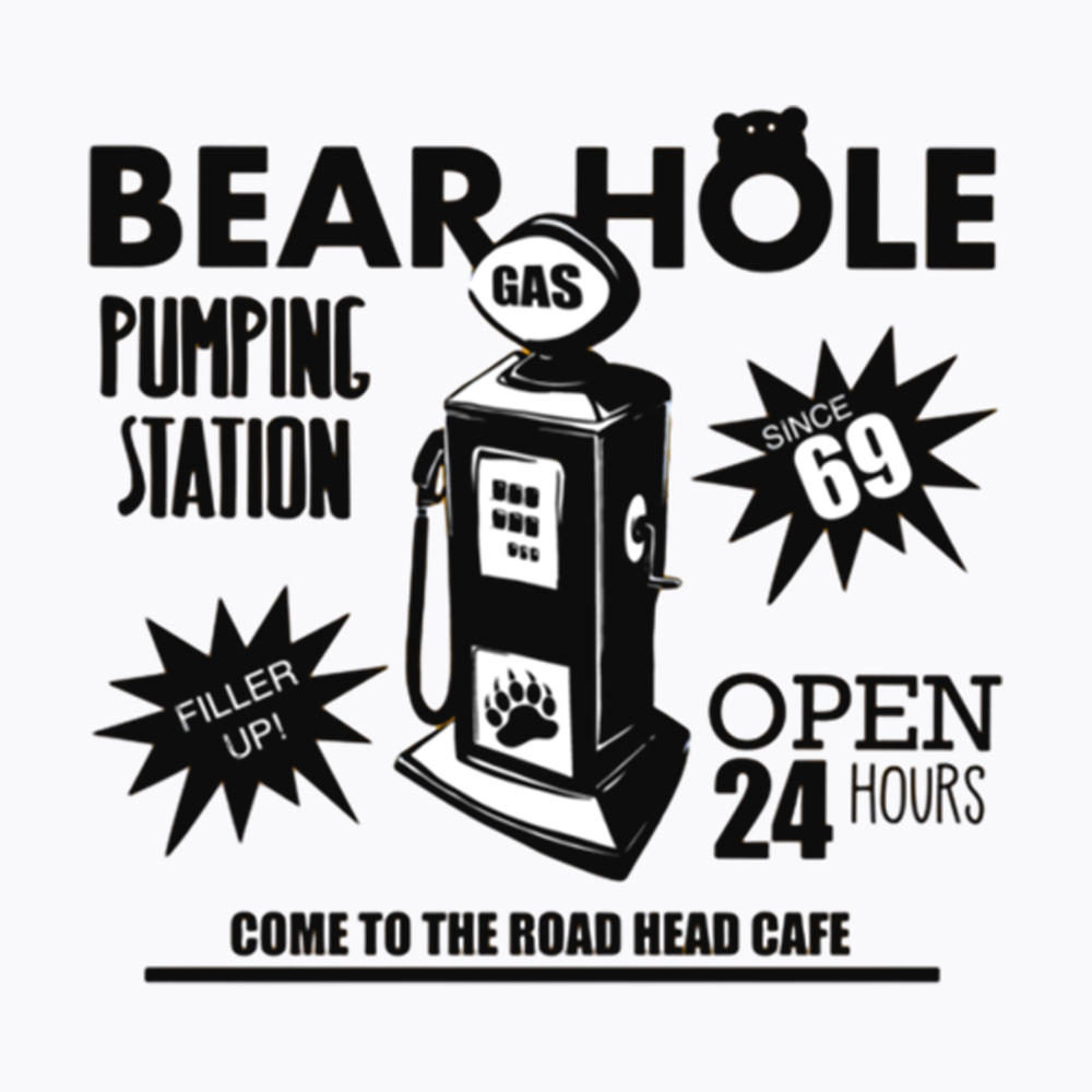 Bear Hole Gas Washed T-Shirt