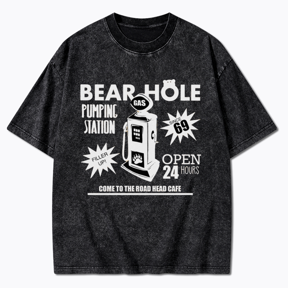 Bear Hole Gas Washed T-Shirt