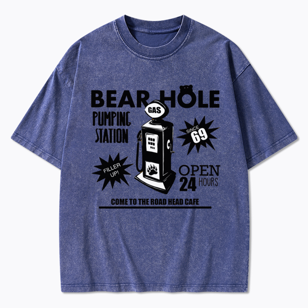 Bear Hole Gas Washed T-Shirt