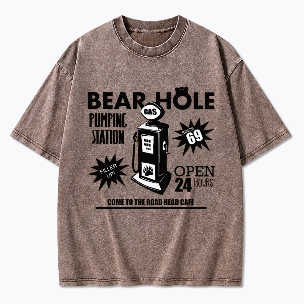 Bear Hole Gas Washed T-Shirt