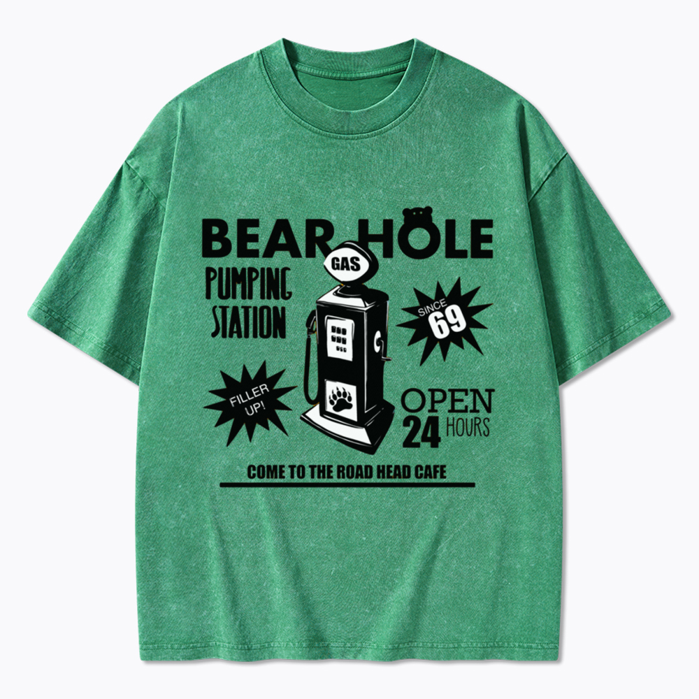 Bear Hole Gas Washed T-Shirt