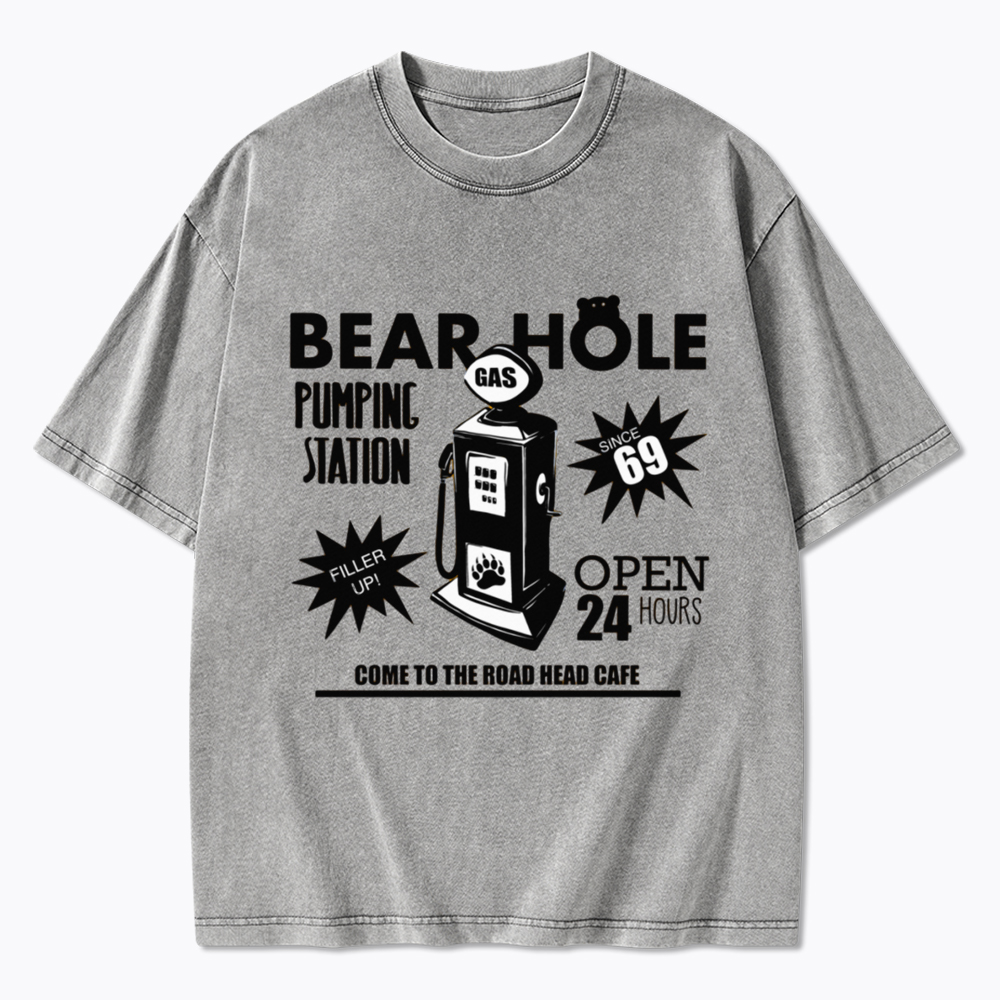 Bear Hole Gas Washed T-Shirt