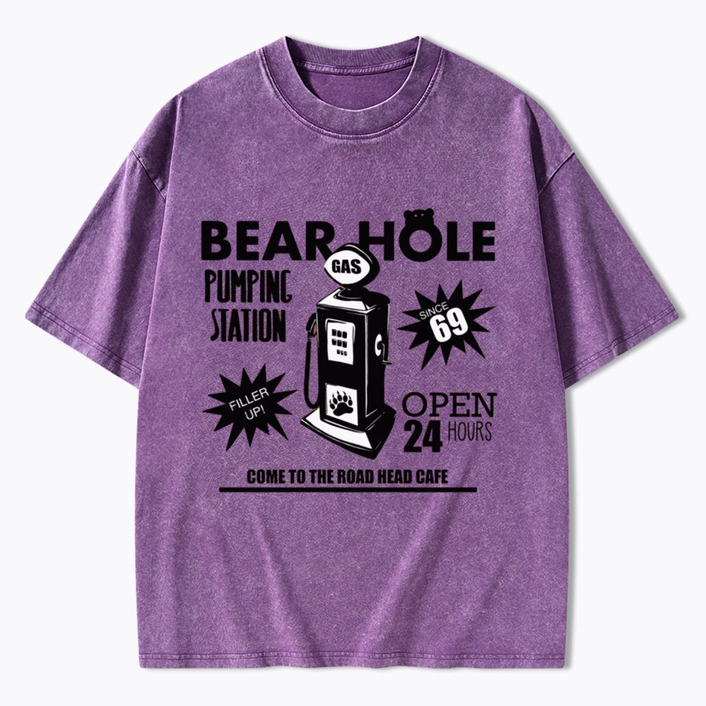 Bear Hole Gas Washed T-Shirt
