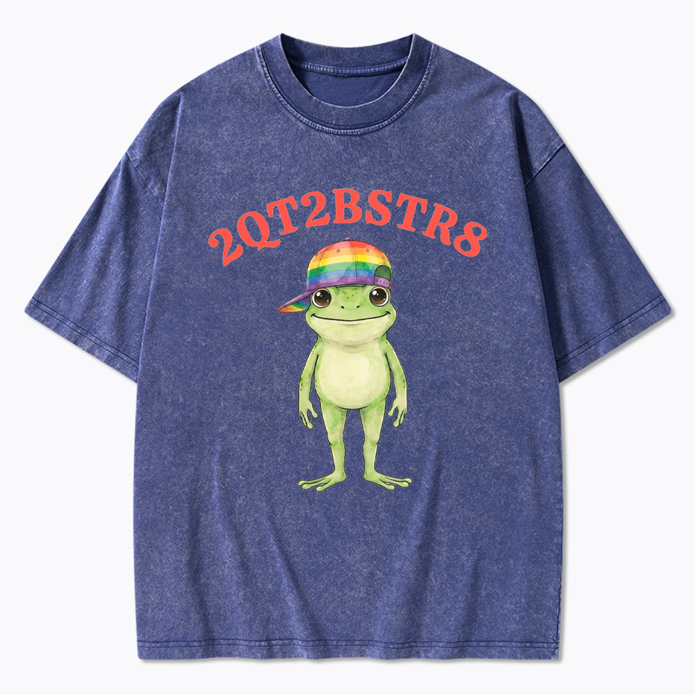 Too Cute to Be Straight Gay  Washed T-Shirt