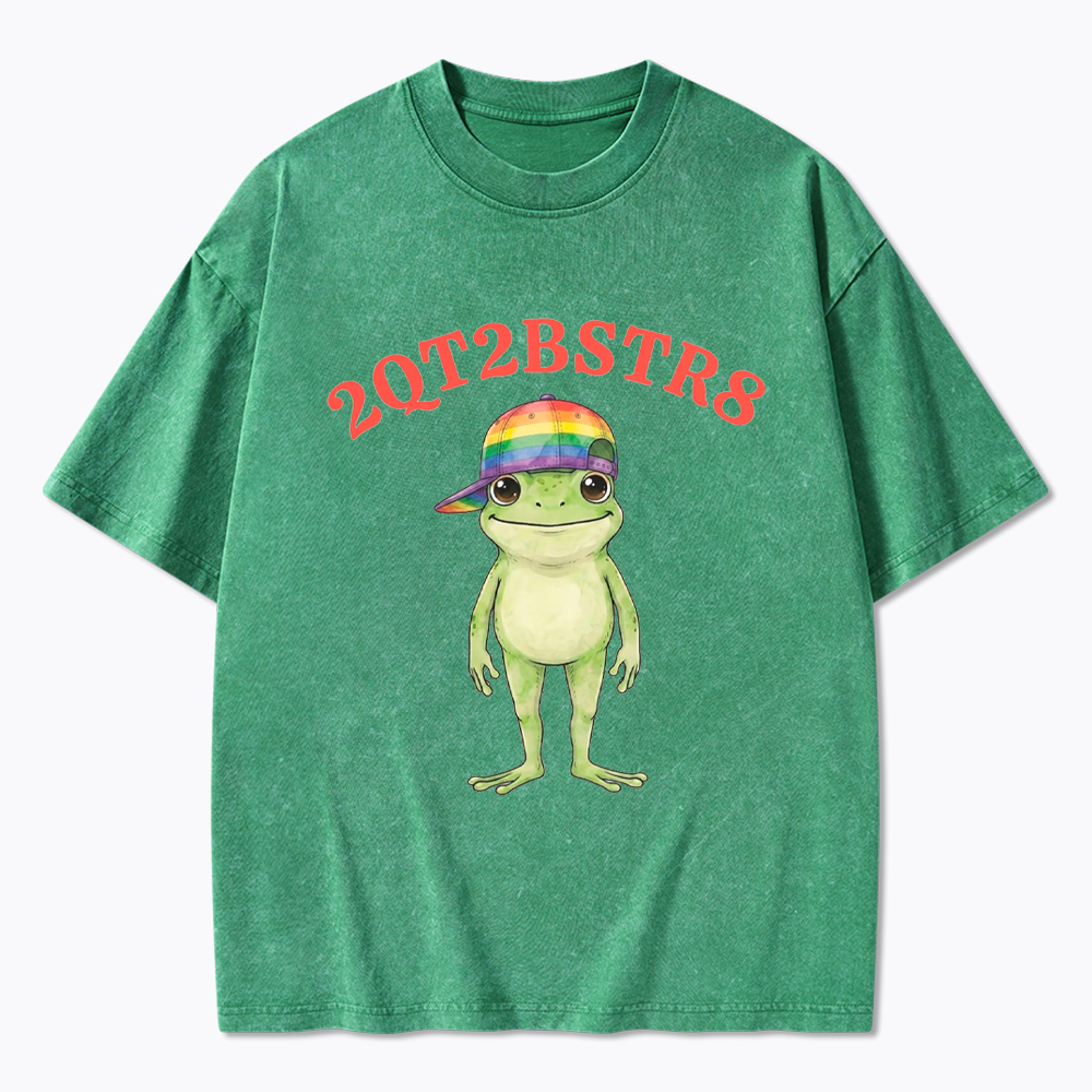 Too Cute to Be Straight Gay  Washed T-Shirt