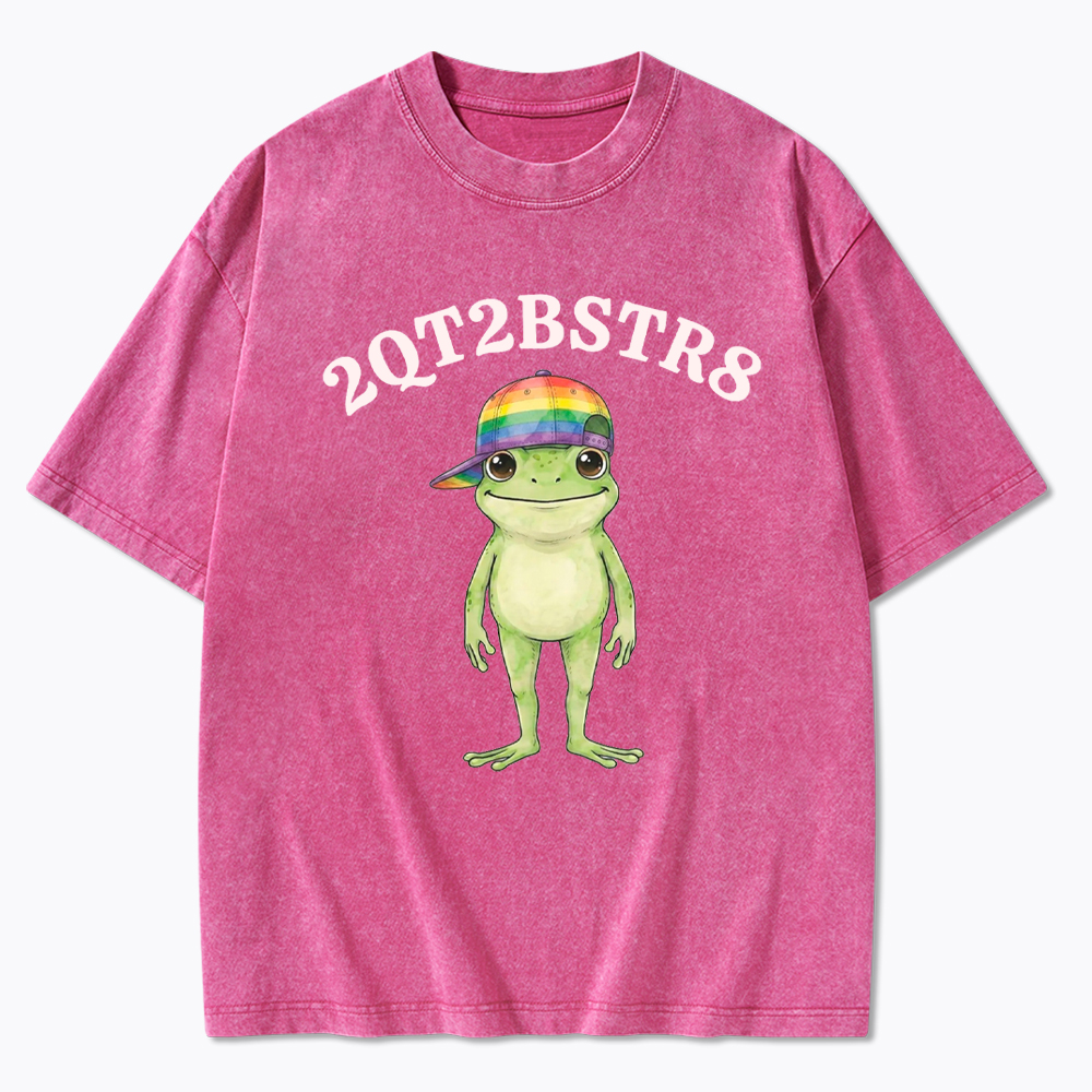 Too Cute to Be Straight Gay  Washed T-Shirt