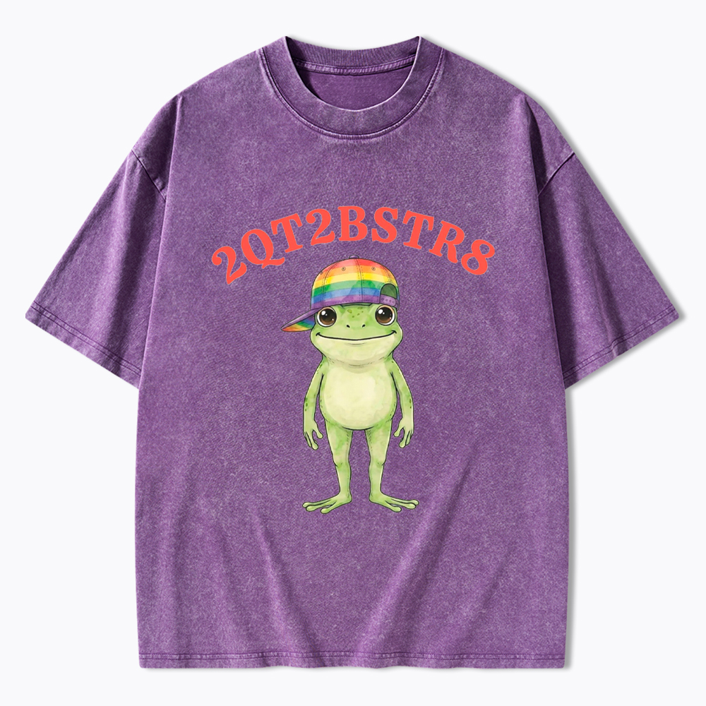 Too Cute to Be Straight Gay  Washed T-Shirt