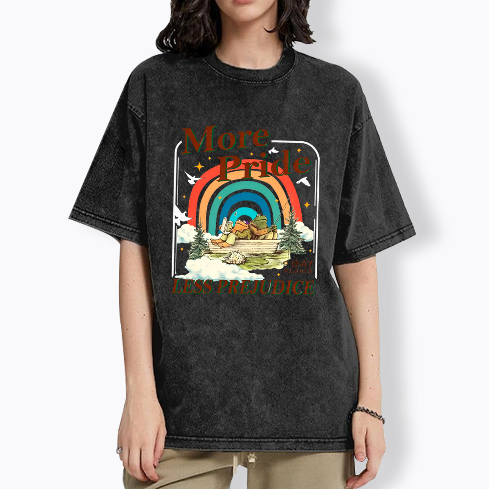 More Pride Less Prejudice Proud Ally Washed T-Shirt