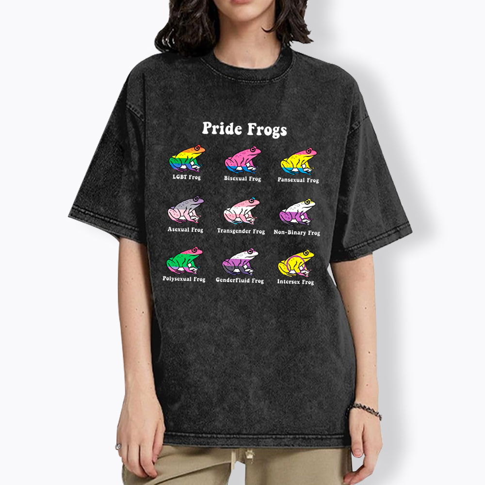 Pride Frogs Washed T-Shirt