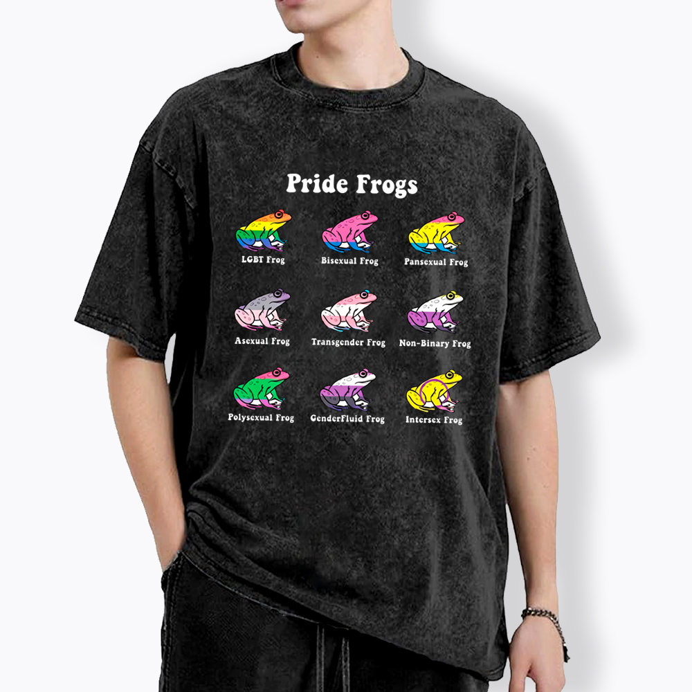 Pride Frogs Washed T-Shirt