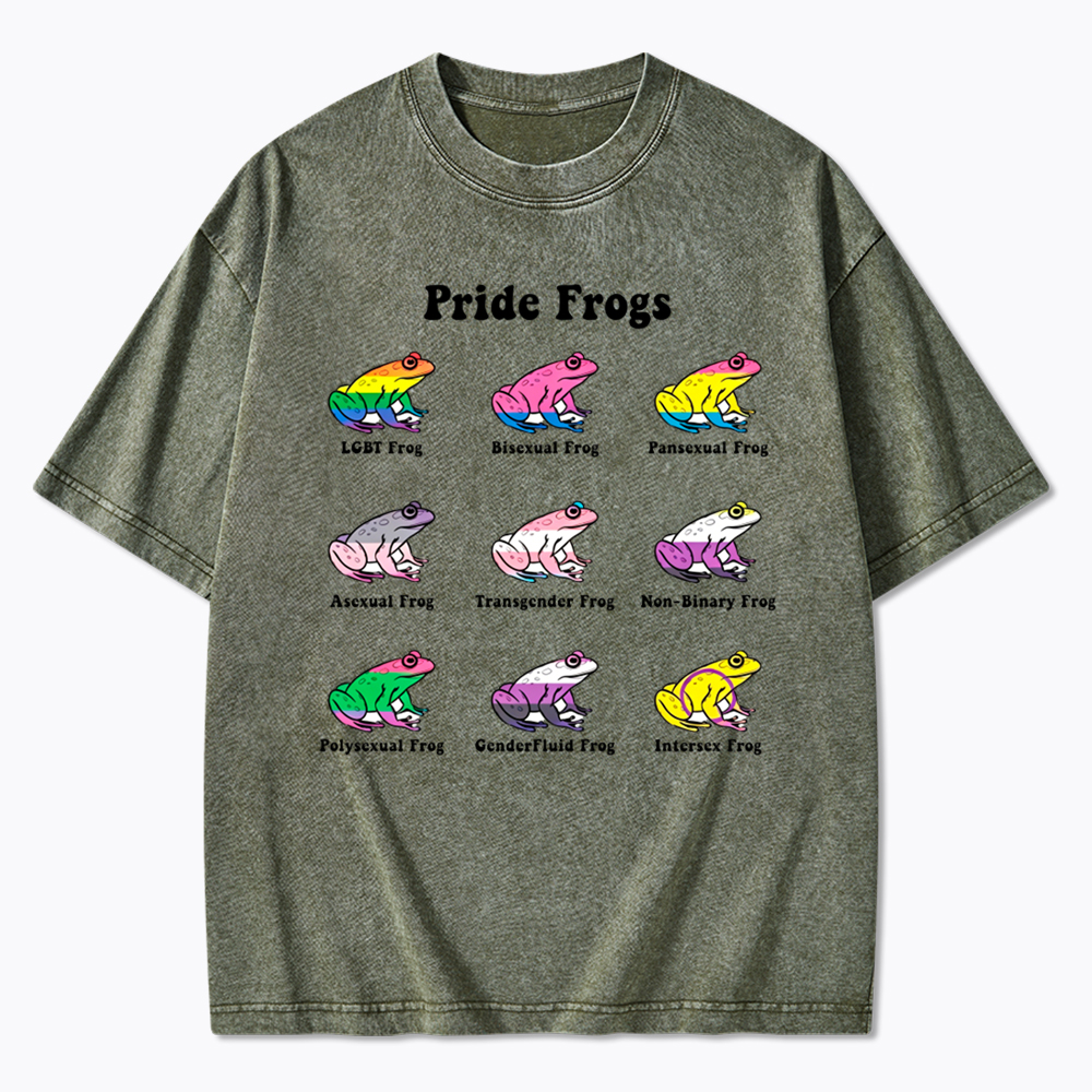 Pride Frogs Washed T-Shirt